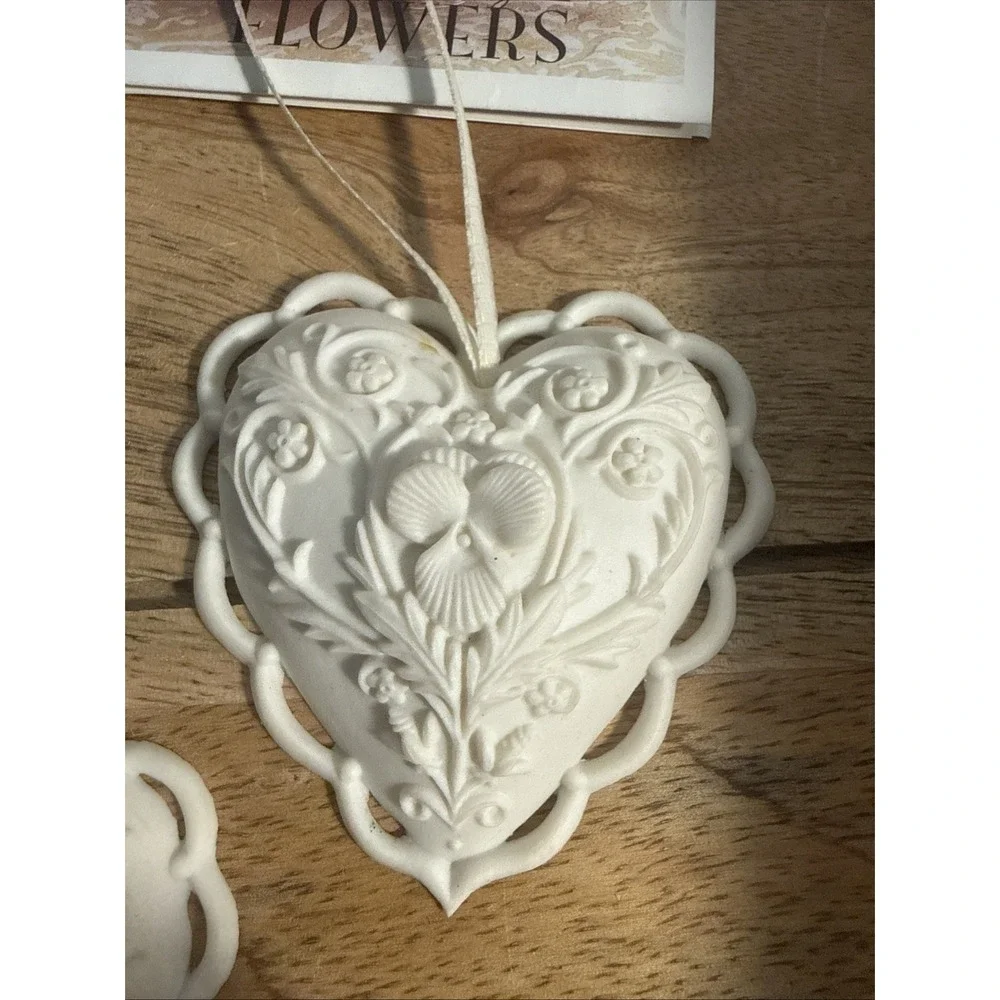 Margaret Furlong From the Heart Ornaments 1997 Bisque Porcelain